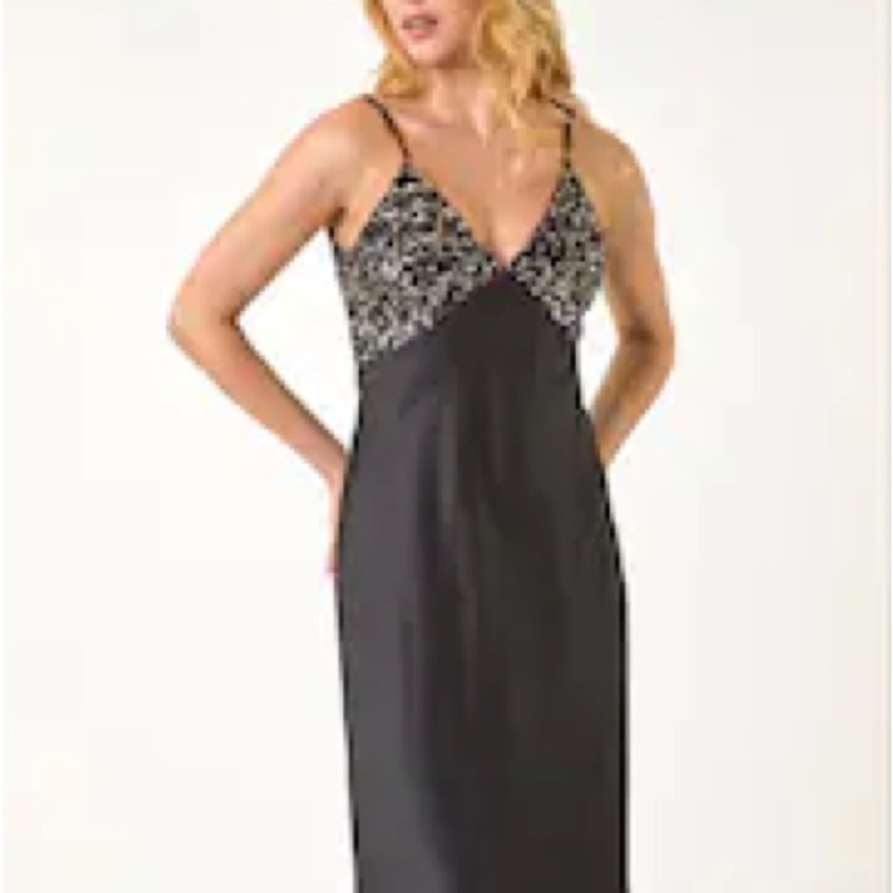Chic Black and Silver Chemise